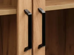 Vitrineskab LINTRUP 2 låger egefarve