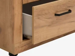 Vitrineskab LINTRUP 2 låger egefarve