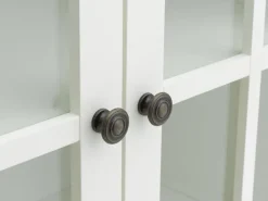 Vitrineskab NORDBY 2 låger 1 skuffe hvid