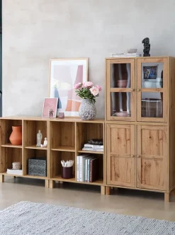 Vitrineskab SKALS glaslåger eg