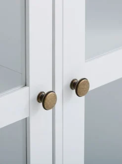 Vitrineskab SKALS glaslåger hvid