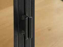 Vitrineskab TRAPPEDAL eg/sort