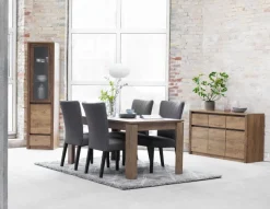 Vitrineskab VEDDE 1 låge vild eg