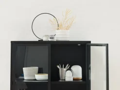 Vitrineskab VIRUM 2 låger sort